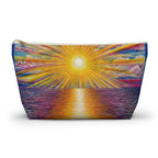 Sunset Vibes T-Bottom Accessory Pouch, Makeup Bag, Travel Organizer, Gift for Her, Summer Essentials, Beach Accessories