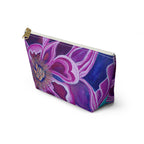 Floral Purple Bloom Accessory Pouch