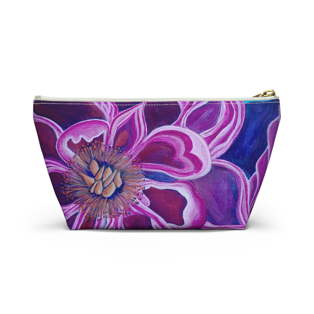 Floral Purple Bloom Accessory Pouch
