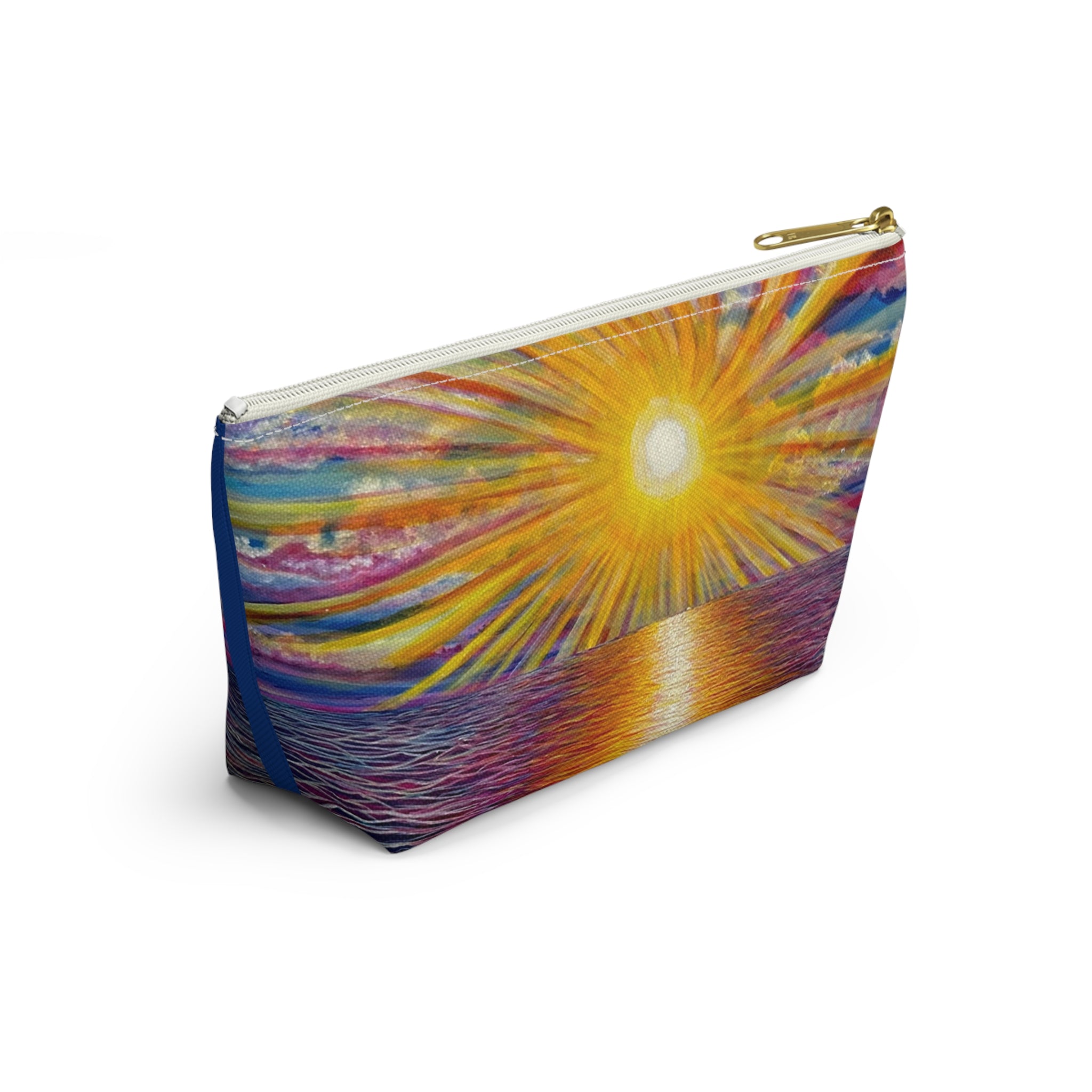 Sunset Vibes T-Bottom Accessory Pouch, Makeup Bag, Travel Organizer, Gift for Her, Summer Essentials, Beach Accessories