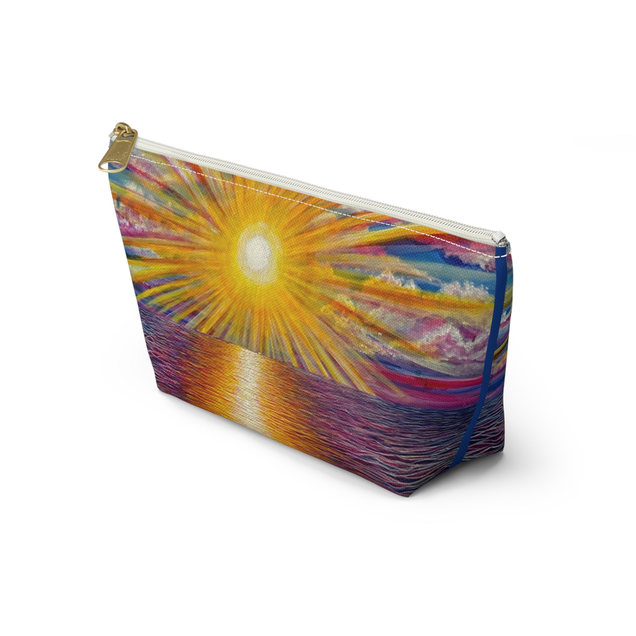 Sunset Vibes T-Bottom Accessory Pouch, Makeup Bag, Travel Organizer, Gift for Her, Summer Essentials, Beach Accessories