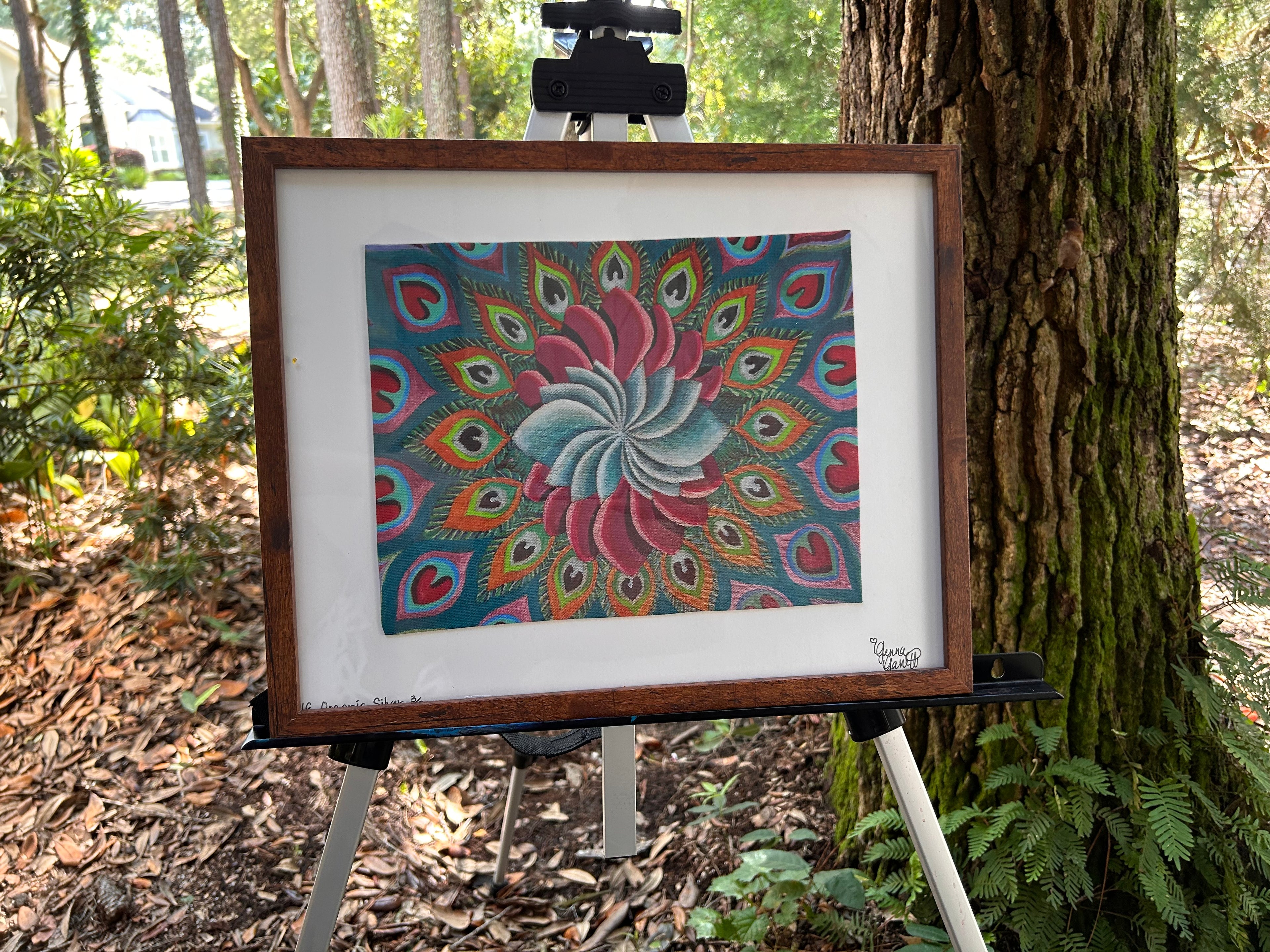 “Organic Silver” Hand Embellished Canvas (3)