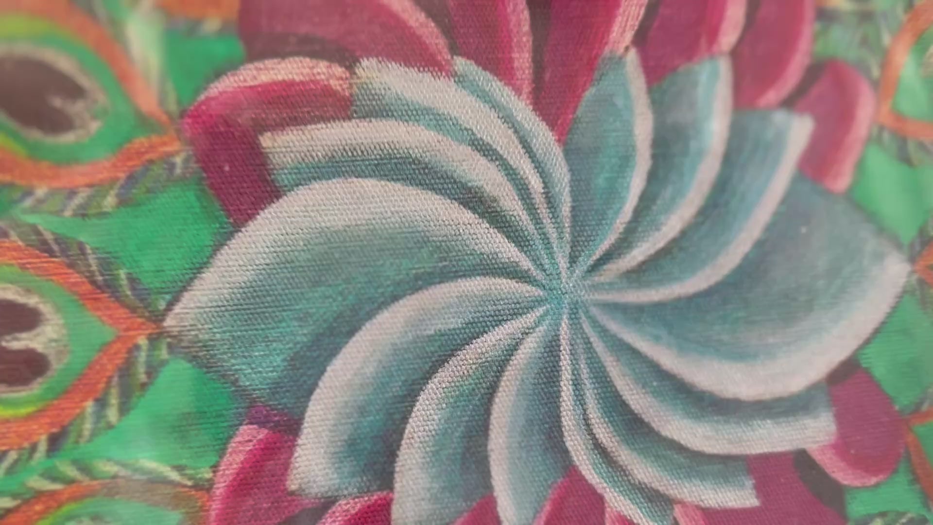 “Emerald” Hand Embellished Canvas 1/1